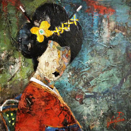 SERIE GEISHA 00025 di Josep Pozo, Pittura in vendita su Singulart