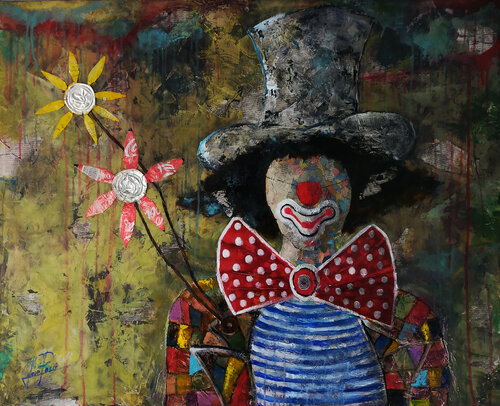 SERIE PAYASO 00010 di Josep Pozo, Pittura in vendita su Singulart