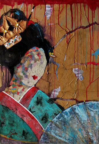 SERIE GEISHA 00030 di Josep Pozo, Pittura in vendita su Singulart