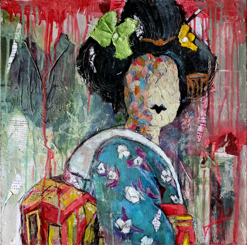 SERIE GEISHA 00031 di Josep Pozo, Pittura in vendita su Singulart