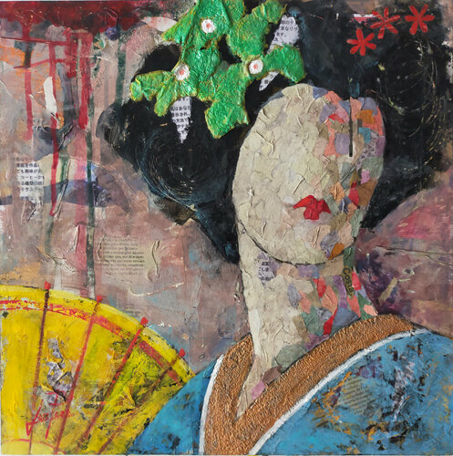 SERIE GEISHA 00034 di Josep Pozo, Pittura in vendita su Singulart