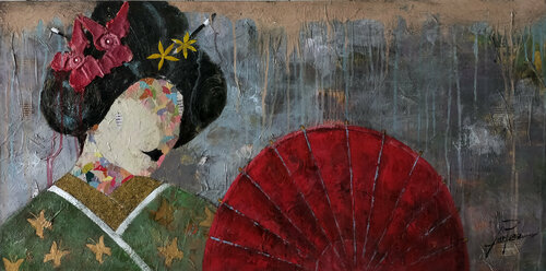 SERIE GEISHA 00035 di Josep Pozo, Pittura in vendita su Singulart