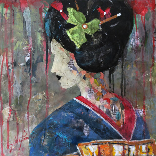 SERIE GEISHA 00037 di Josep Pozo, Pittura in vendita su Singulart