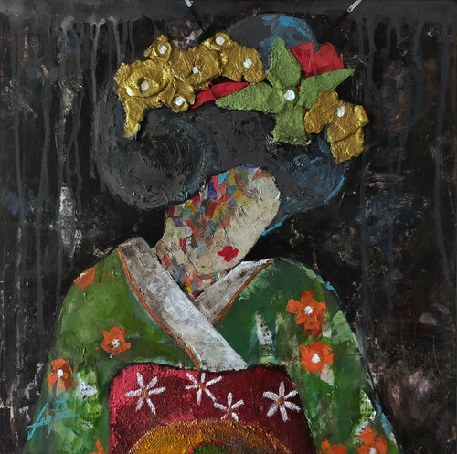 SERIE GEISHA 00038 di Josep Pozo, Pittura in vendita su Singulart