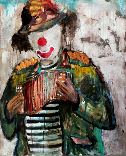 SERIE PAYASO 00012 di Josep Pozo, Pittura in vendita su Singulart