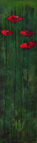 SERIE AMAPOLAS 00012 di Josep Pozo, Pittura in vendita su Singulart