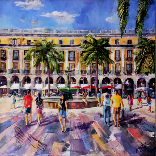 ESCENA PLAZA REAL BARCELONA Josep Pozo