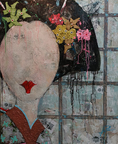 SERIE GEISHA 00086 van Josep Pozo, Schilderij te koop op Singulart