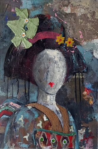 SERIE GEISHA 00088 di Josep Pozo, Pittura in vendita su Singulart