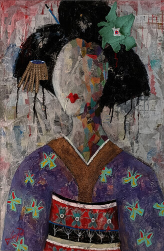 SERIE GEISHA 00091 van Josep Pozo, Schilderij te koop op Singulart