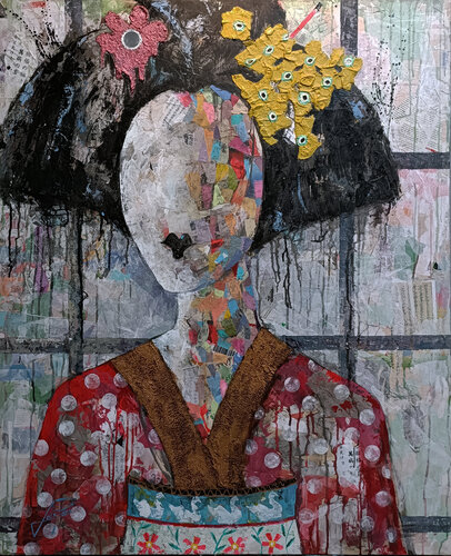 SERIE GEISHA 00093 van Josep Pozo, Schilderij te koop op Singulart