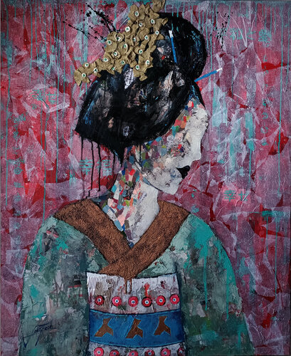 SERIE GEISHA 00095 di Josep Pozo, Pittura in vendita su Singulart