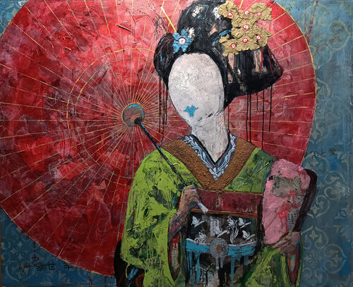 SERIE GEISHA 00096 di Josep Pozo, Pittura in vendita su Singulart