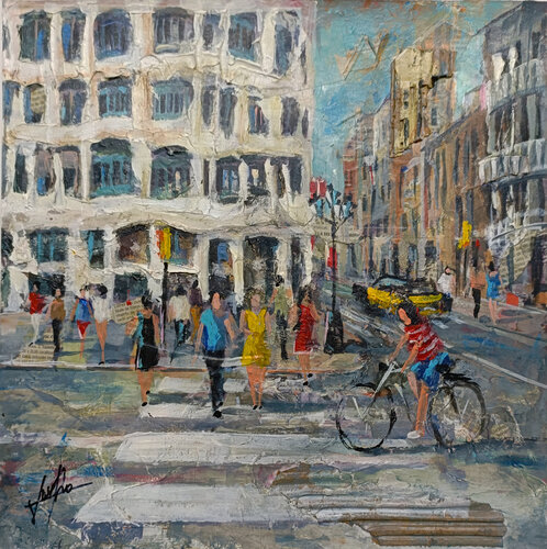 VISTA DE LA PEDRERA BARCELONA di Josep Pozo, Opera su carta in vendita su Singulart