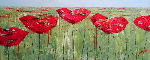 PAPAVER ROJO 003 by Josep Pozo, Painting for Sale on Singulart