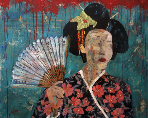 SERIE GEISHA 0008 van Josep Pozo, Schilderij te koop op Singulart