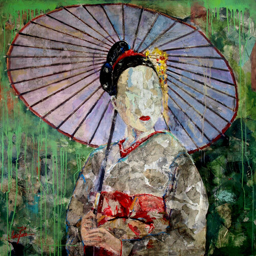 SERIE GEISHA 0004 van Josep Pozo, Schilderij te koop op Singulart