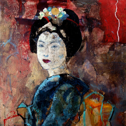 SERIE GEISHA 0003 van Josep Pozo, Schilderij te koop op Singulart