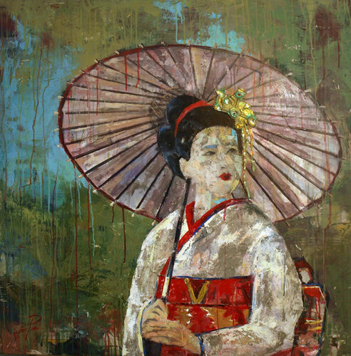 SERIE GEISHA 00011 van Josep Pozo, Schilderij te koop op Singulart