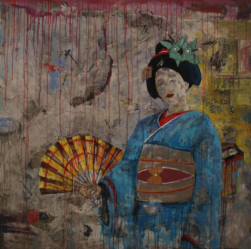 SERIE GEISHA 00018 van Josep Pozo, Schilderij te koop op Singulart
