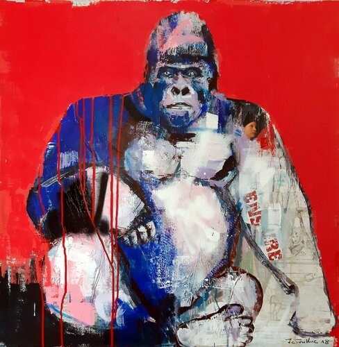 Gorille80 di Jean-Charles Toullec, Pittura in vendita su Singulart
