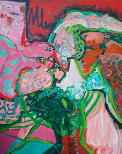 Land Rush van Cindy Bernier, Schilderij te koop op Singulart