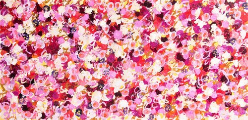 PINK FLOWERS by Cindy Bernier, Painting for Sale on Singulart