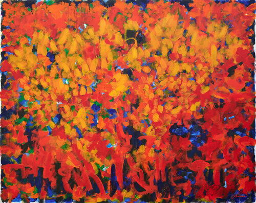ORANGE ELEGY par Cindy Bernier, Peinture en vente sur Singulart