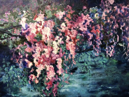 Wisteria par Gita Kalishoek, Peinture en vente sur Singulart