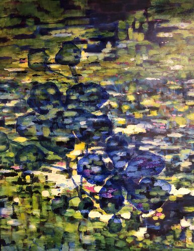 A pond by Gita Kalishoek, Painting for Sale on Singulart