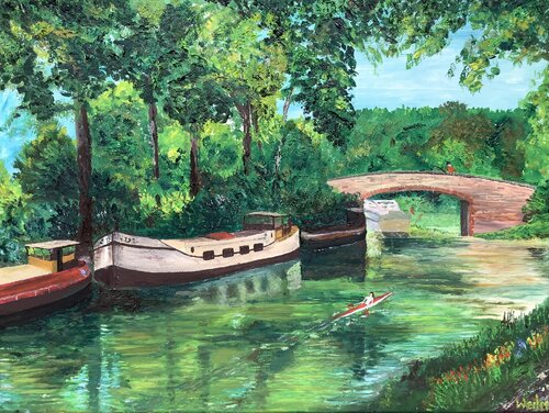 CANAL DU MIDI 2 van Yves Weiler, Schilderij te koop op Singulart