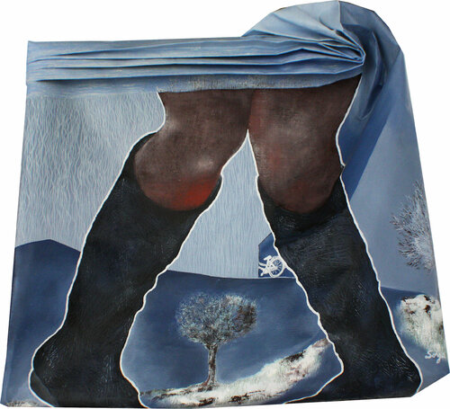 Départ vers Paris von Agnès Senga, Textil kaufen auf Singulart