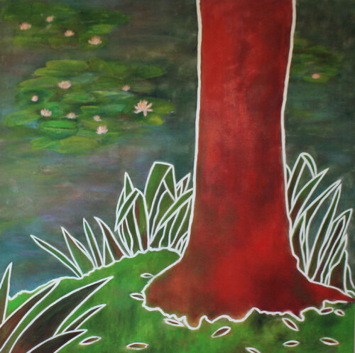 Sous le regard de l'arbre di Agnès Senga, Pittura in vendita su Singulart