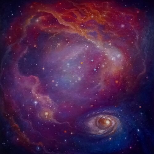 Nebula Amethyst di Lee Campbell, Pittura in vendita su Singulart