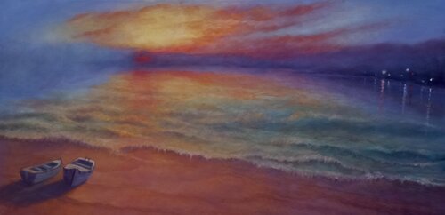 Matin du Rende-vous di Lee Campbell, Pittura in vendita su Singulart