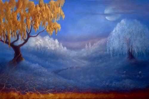 Révérence d'hiver    Winter Reverie van Lee Campbell, Schilderij te koop op Singulart