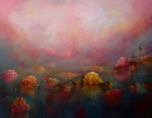 Roses Drift di Lee Campbell, Pittura in vendita su Singulart
