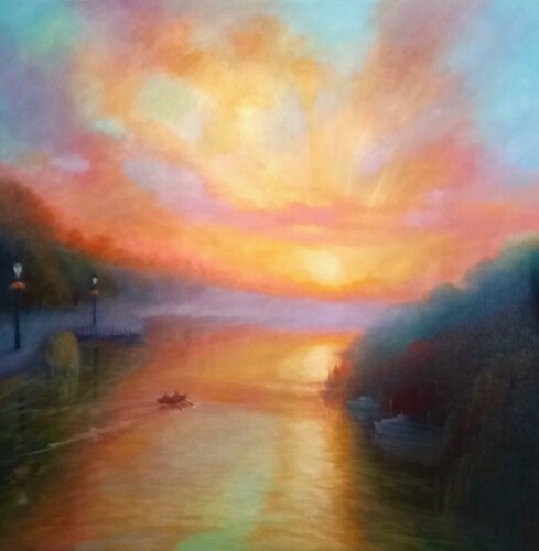 Twickenham Sunrise van Lee Campbell, Schilderij te koop op Singulart
