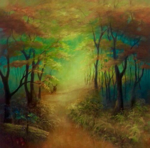 Gardien de la Forêt di Lee Campbell, Pittura in vendita su Singulart