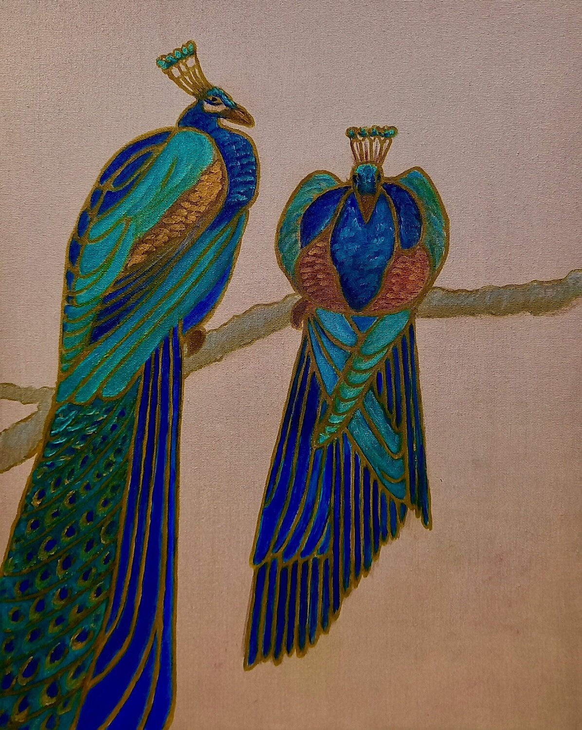 Two Peacocks Lee Campbell