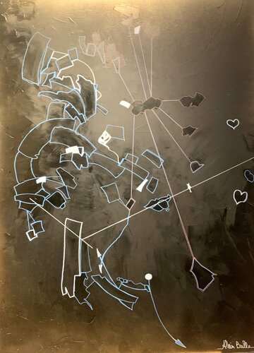Pensée dorée by Alain Bulle, 회화 for Sale on Singulart