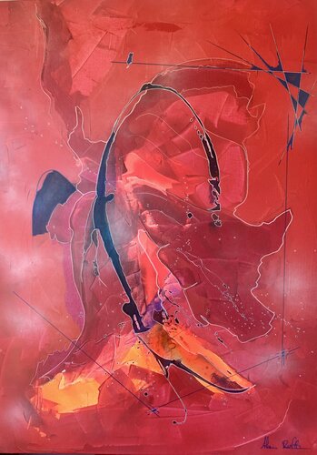 L'ange gardien by Alain Bulle, 회화 for Sale on Singulart