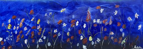 Les fleurs la nuit von Alain Bulle, Malerei kaufen auf Singulart