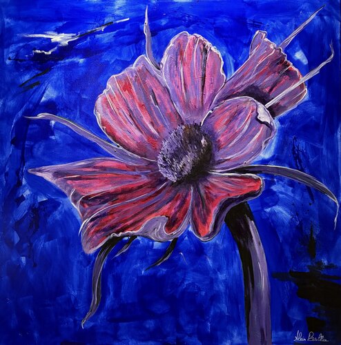Fleur noctambule van Alain Bulle, Schilderij te koop op Singulart