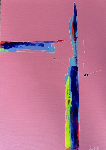 Kairos 152 La vie en rose di Alain Bulle, Pittura in vendita su Singulart