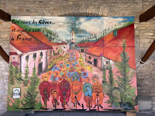 TOUR DE FRANCE 2025 à Gevresin FRANCE di Alain Bulle, Pittura in vendita su Singulart