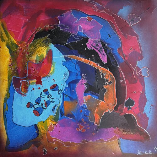 Le coeur qui pique van Alain Bulle, Schilderij te koop op Singulart