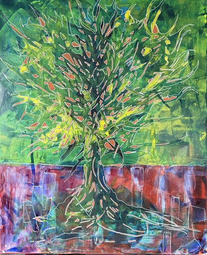 Arbre de vie by Alain Bulle, 회화 for Sale on Singulart