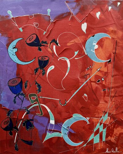 Le 9 by Alain Bulle, Painting for Sale on Singulart