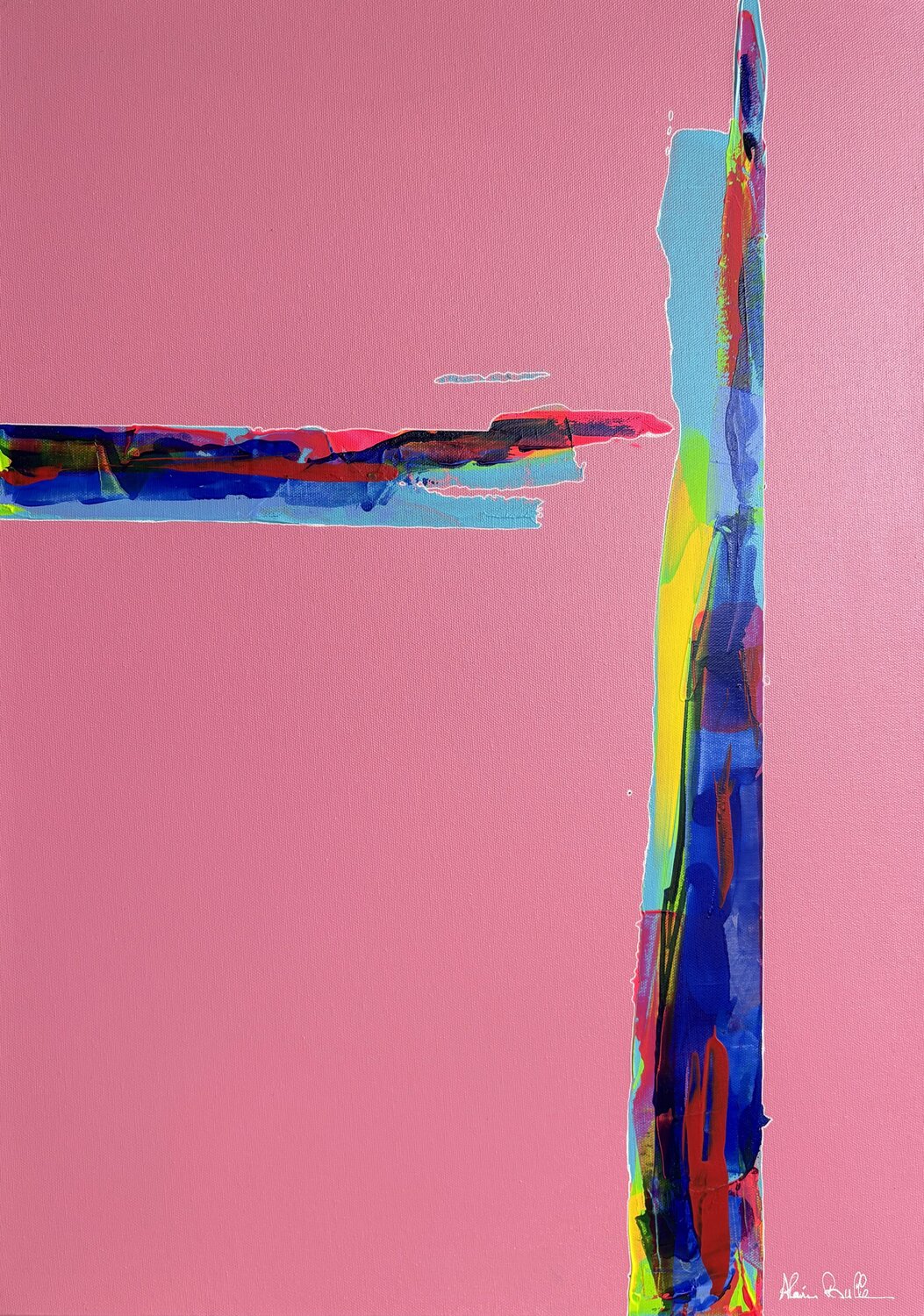 Kairos 154 La vie en rose Alain Bulle Originalgemälde zu verkaufen